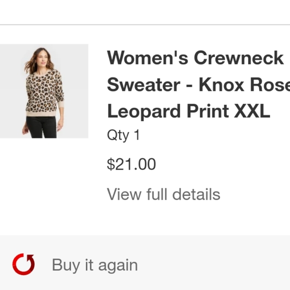 Leopard Print Crewneck Sweater - Picture 4 of 4